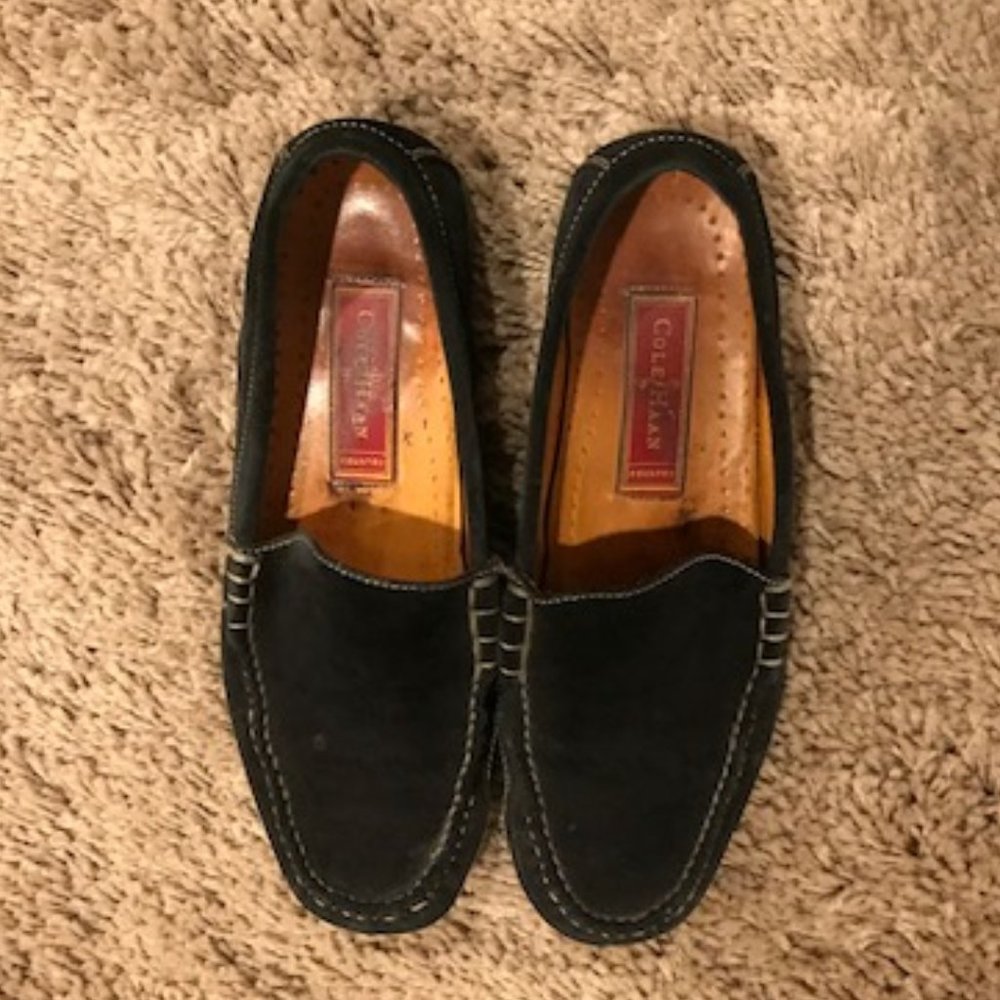 Black suede Cole Haan Country Loafers, 7 1/2 B